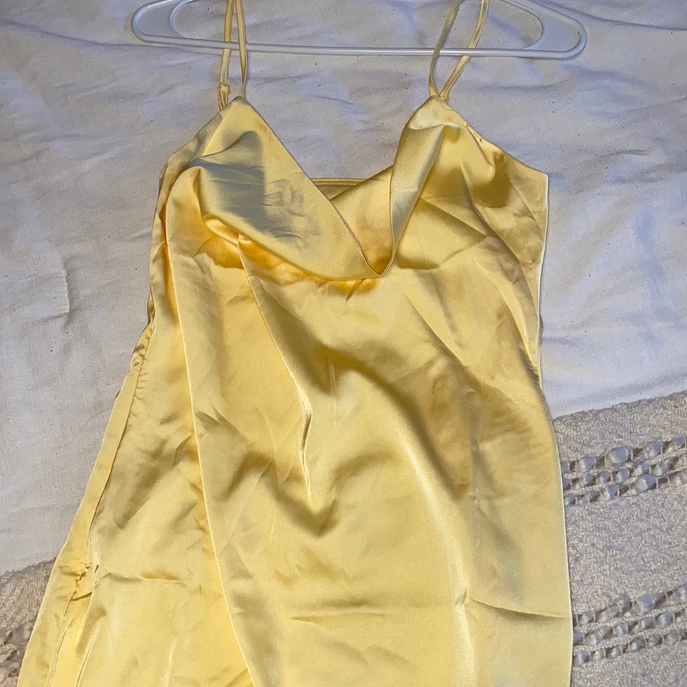Beautiful silky yellow dress
